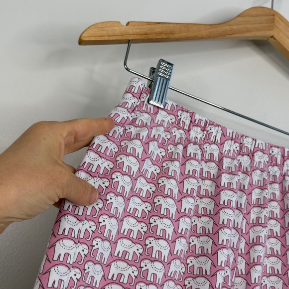 Roller Rabbit Hathi Polo Pajamas Womens XS Pink White Elephant Short Sleeve Pjs - Picture 14 of 16